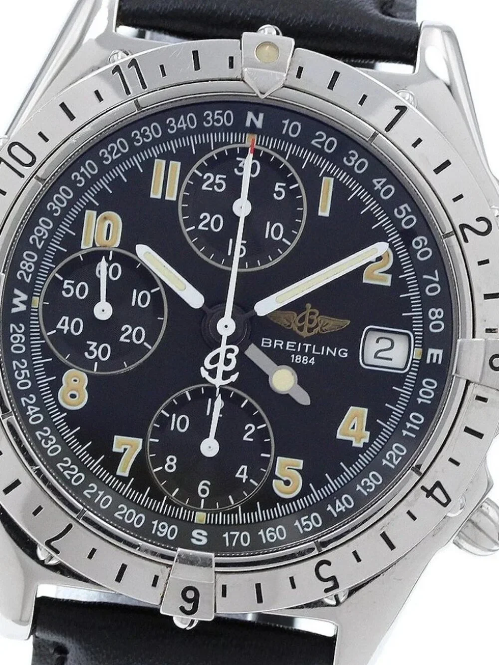 BREITLING Chronomat Longitude A20048 GMT black Dial Automatic Men's Watch_968155